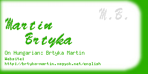 martin brtyka business card